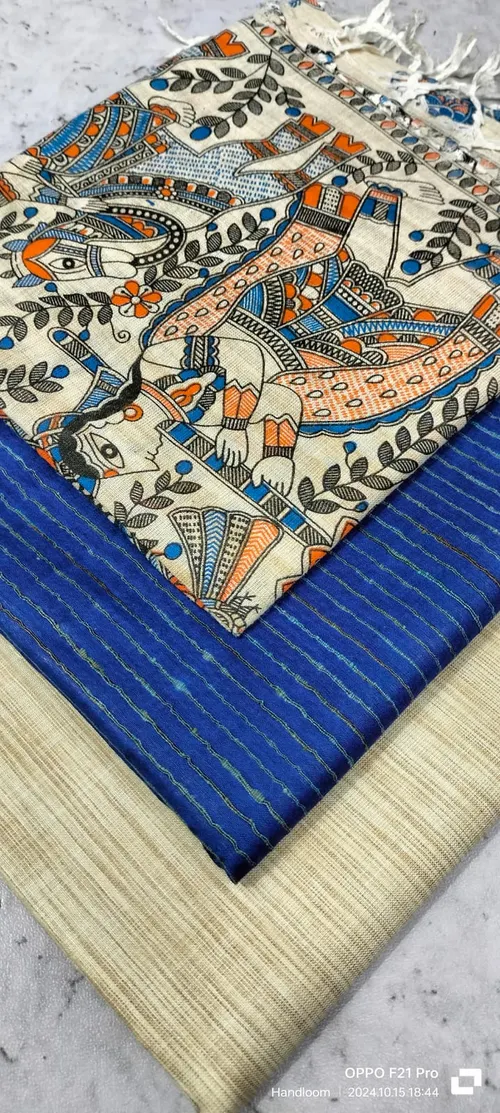 Premium Dupion Silk Elegance — Screen Print Edition